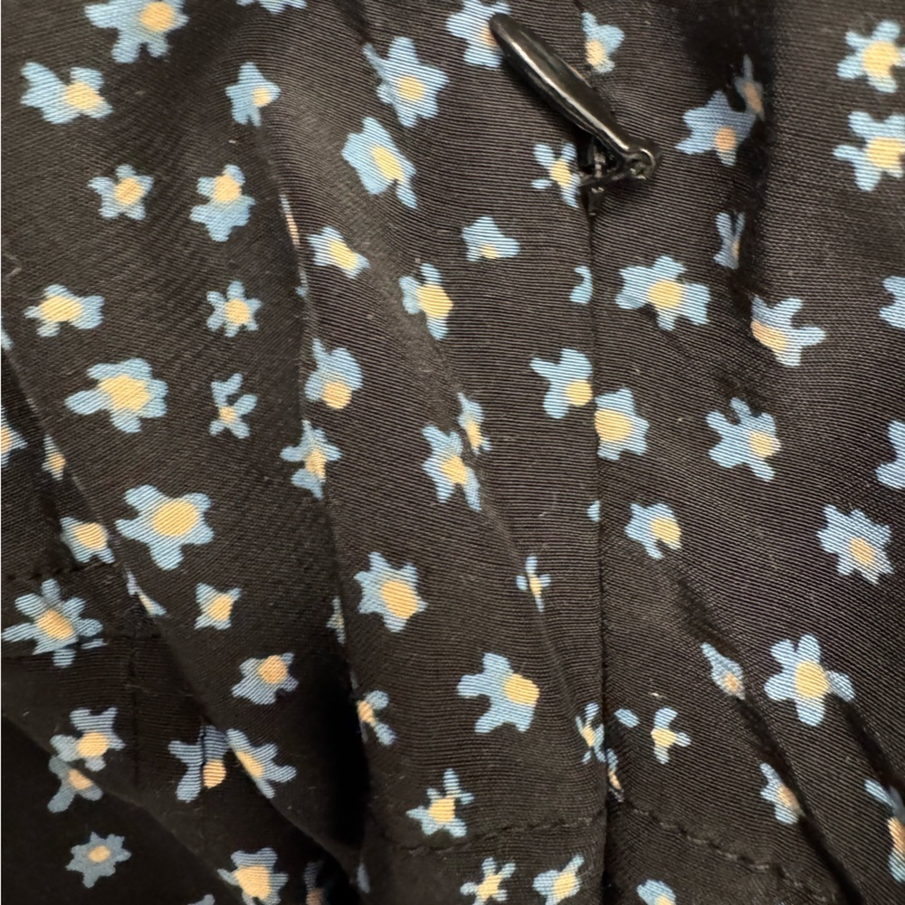 Madewell Seamed Long Sleeve Mini Dress Size 4 In Ditsy Floral Blue NWT - Picture 14 of 15